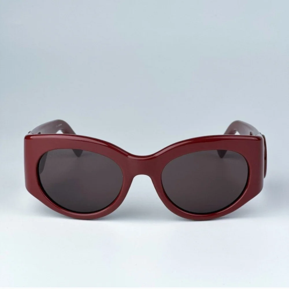 Gucci GG1544S 002 Burgundy Brown Unisex Oval Sunglasses GG 1544S NEW
